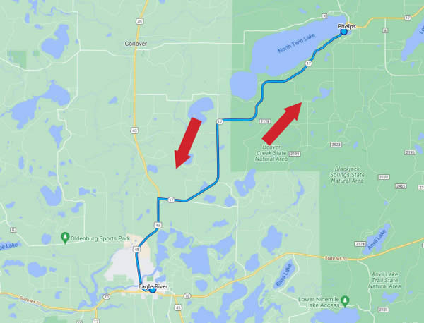 Eagle Eye Bus Route by Northwoods Transit Connections, Rhinelander, WI