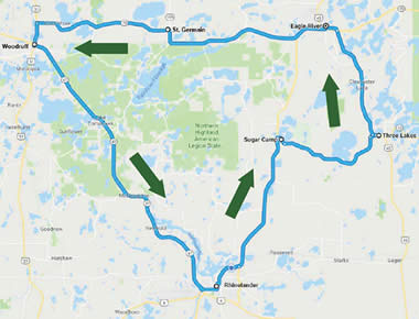 White Tail Route for Northwoods Transit Connections, Rhinelander, WI